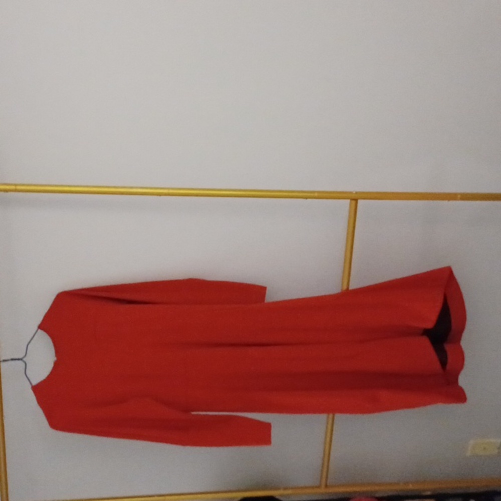 COS long sleeve red dress US6